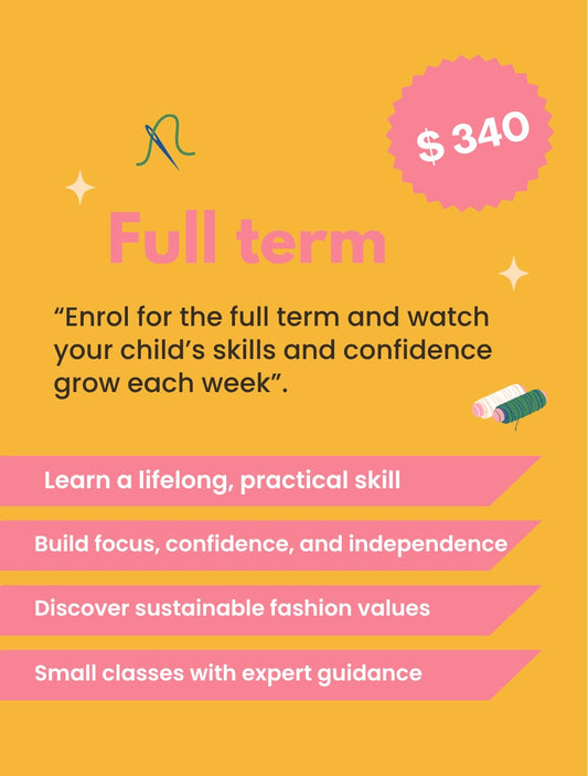 Full term weekly sewing machine classes
